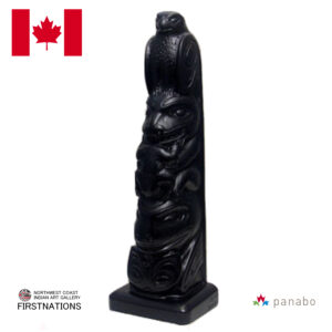 トーテムポール TOTEM POLE レプリカ 黒 カナダ 先住民 ネイティブ