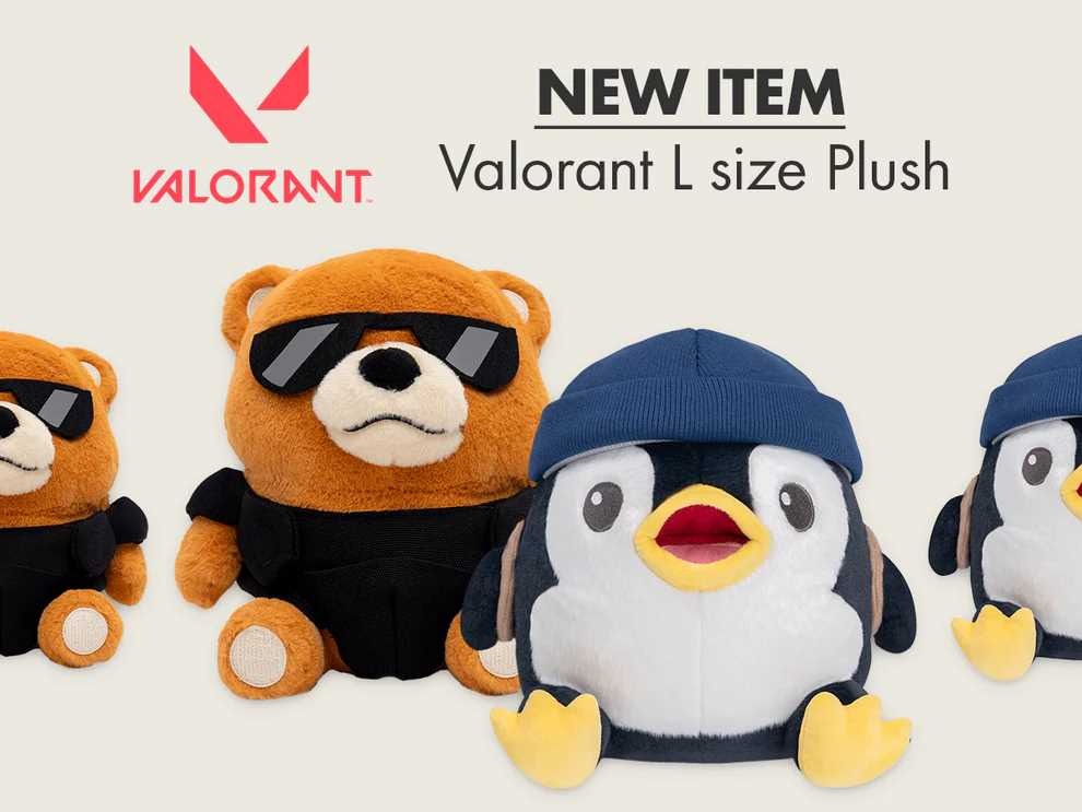 VALORANT』戦略ベア＆ペンギンのダン“Lサイズぬいぐるみ”が発売