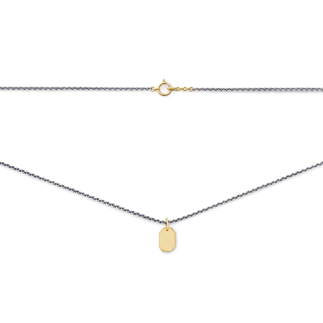 Anchor Chain Crystal Charm Necklace