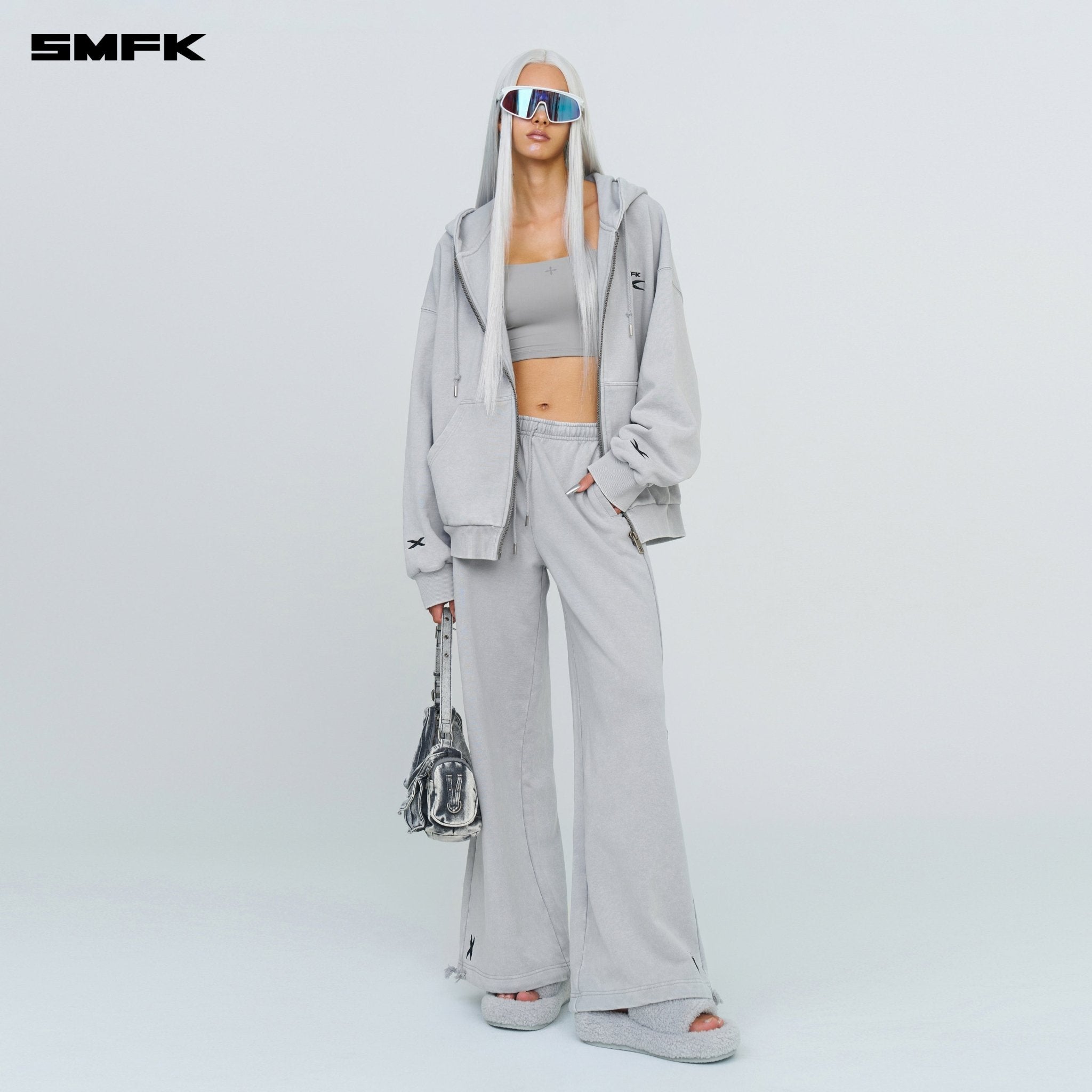 SMFK Future Genes Loose Hoodie Jacket Gray – Fixxshop