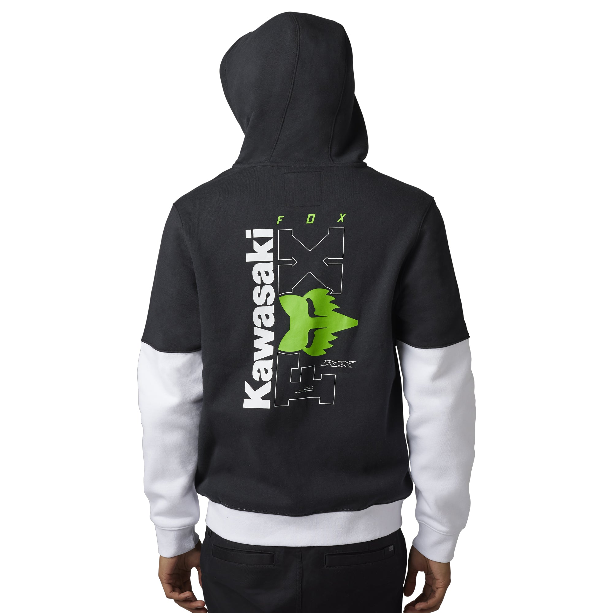 Fox Racing Kawasaki Zip Hoodie Black/White