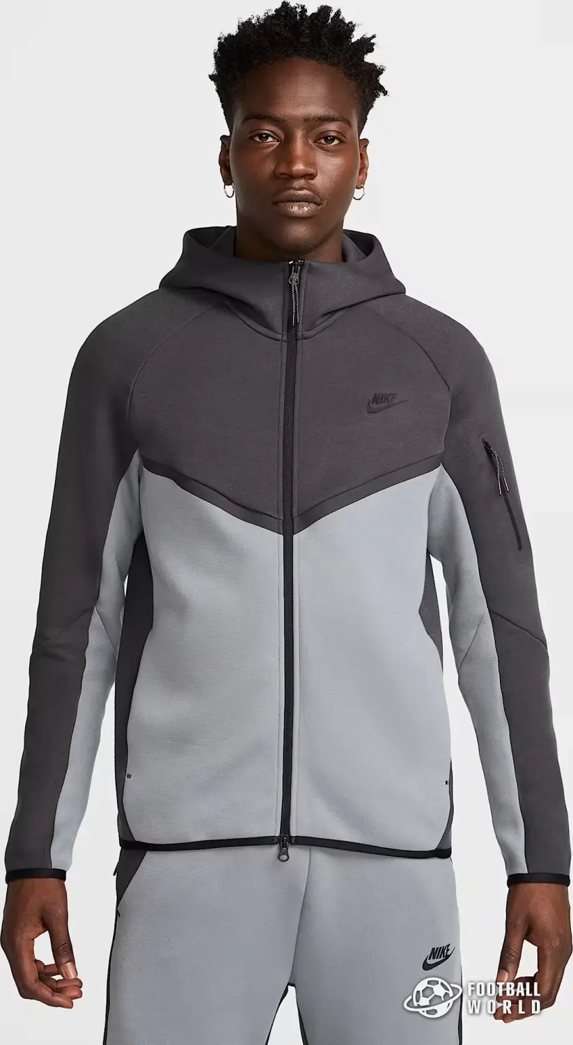 Толстовка Nike TECH FULL-ZIP WINDRUNNER HOODIE темно-серо-серая