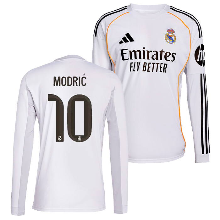 レアルマドリード 25-26 ホーム 長袖 ユニフォーム No.10 モドリッチ