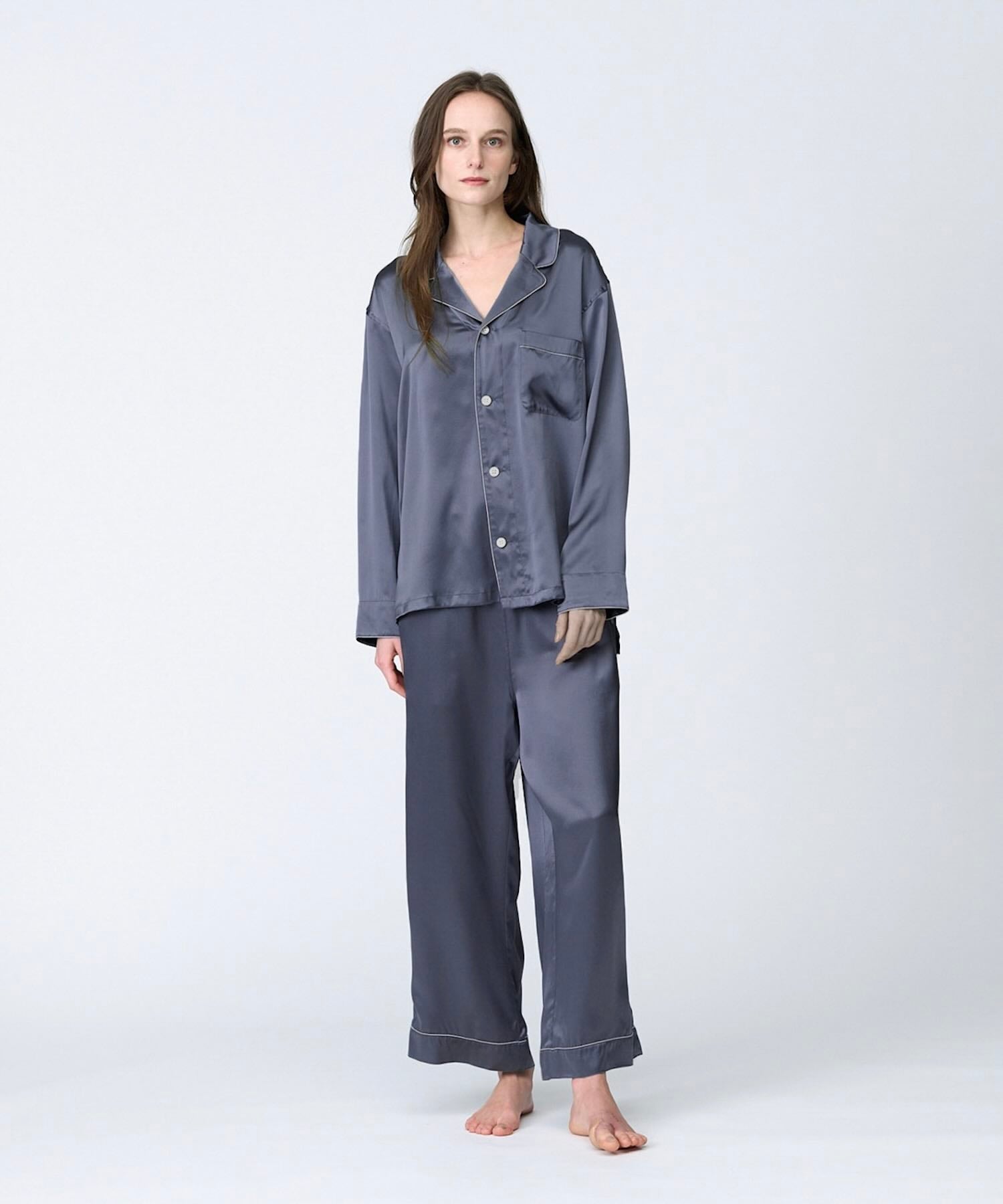 Foo Tokyo 公式ストア | 【セットアップ】シルクパジャマ チャコールグレー