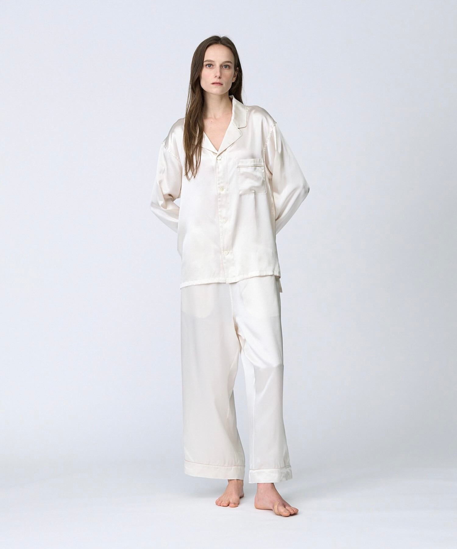 Foo Tokyo 公式ストア | 【セットアップ】シルクパジャマ パールホワイト