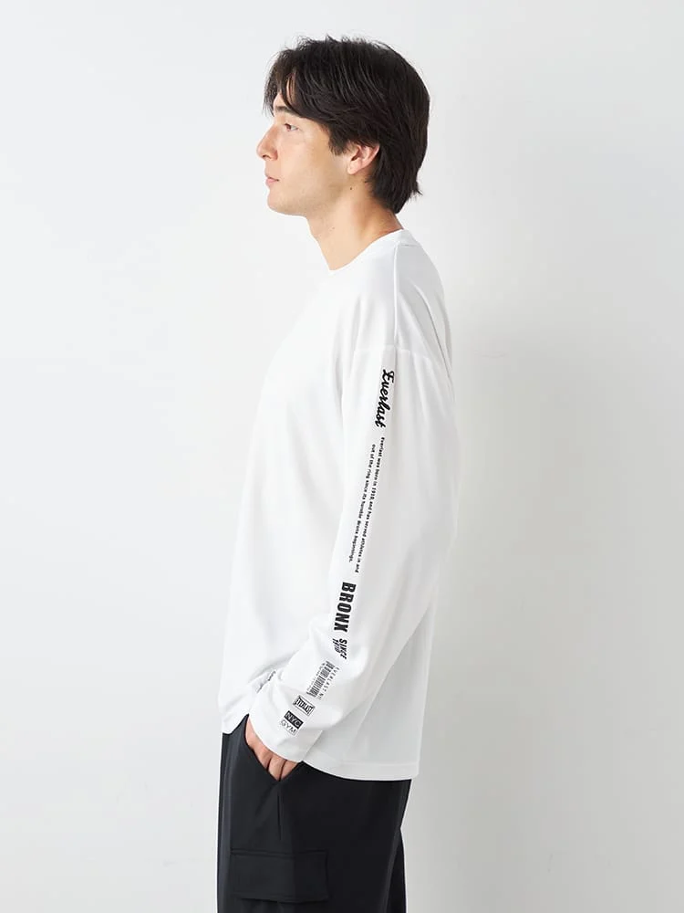 D．パープル 【EVERLAST(エバーラスト)】袖プリントロングTシャツ