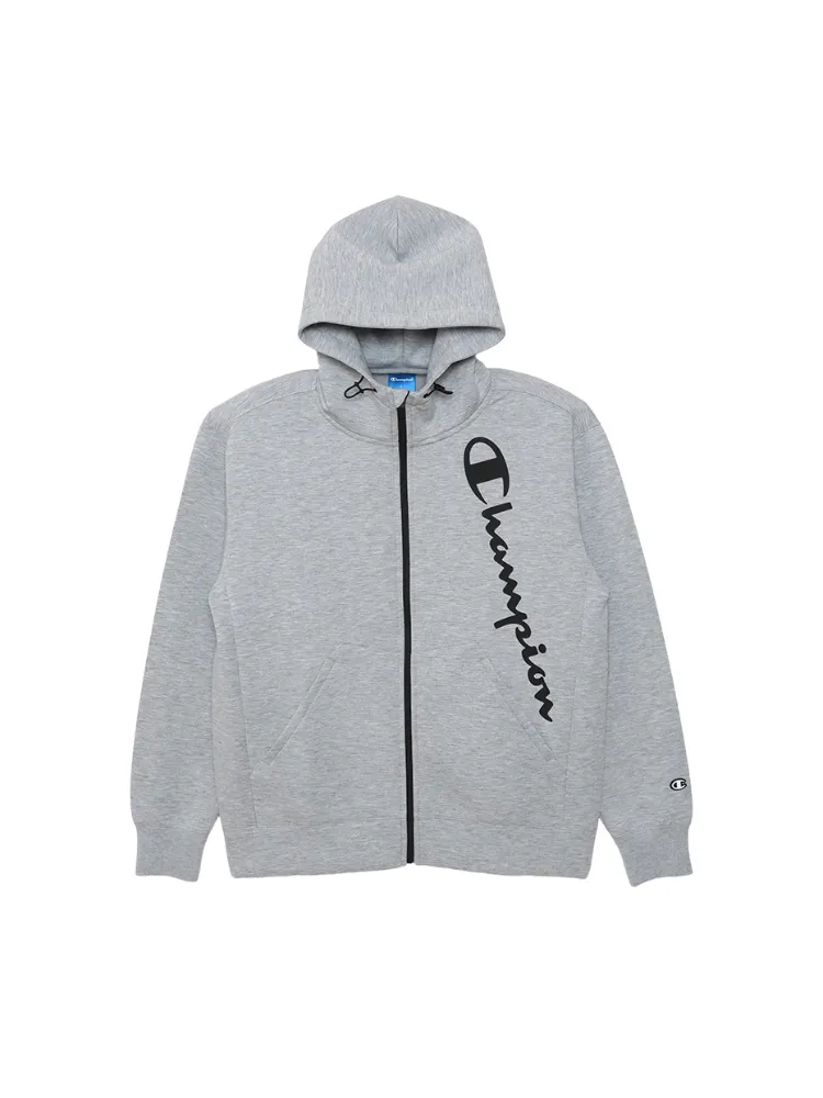 ブラック 【Champion(チャンピオン)】斜めロゴラップエアージップ