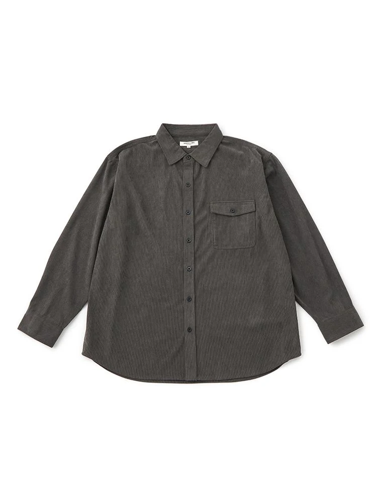 ブラック 【TSC】エステルストレッチコーデュロイシャツ | フォーエル