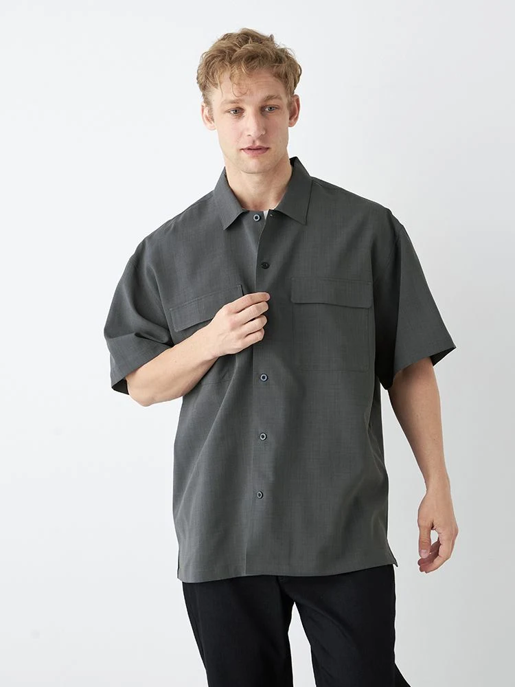 ブラック 【TSC】サラサラテックオーバーシャツ | フォーエル公式通販