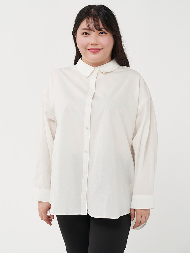 ホワイト 【EL.FO】綿100%ベーシックシャツ | フォーエル公式通販