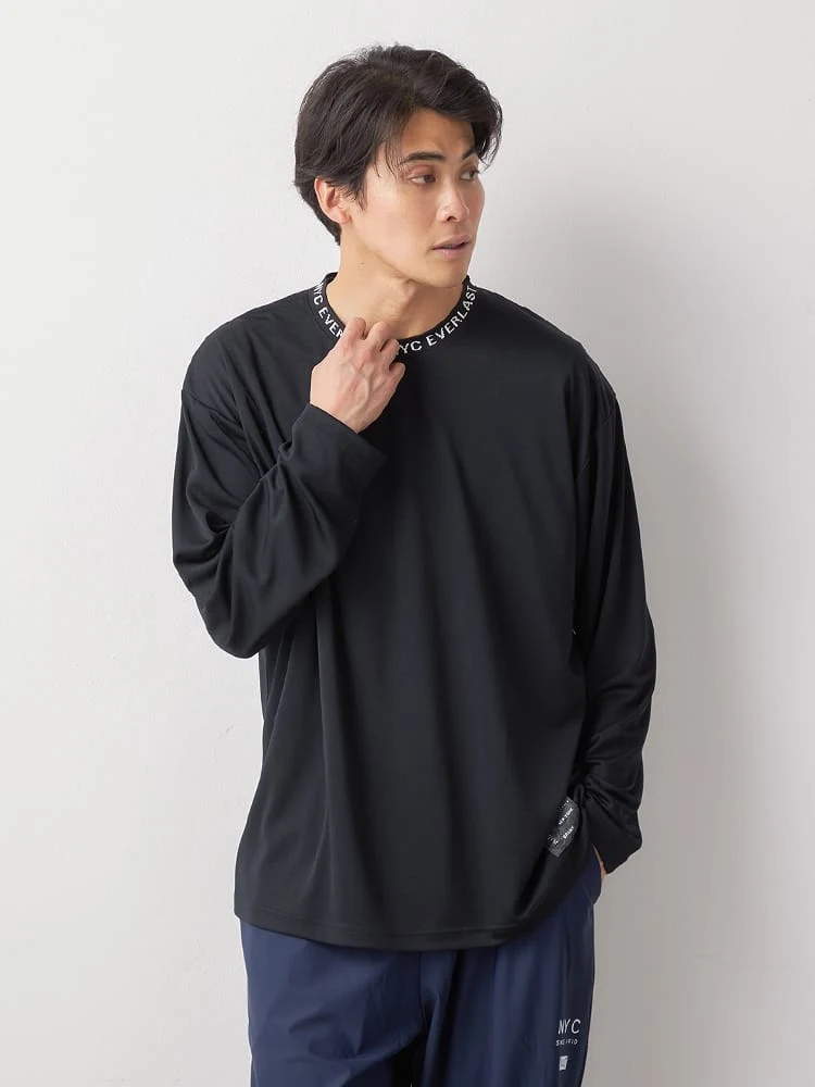 ブラック 【EVERLAST(エバーラスト)】バックプリントロングTシャツ