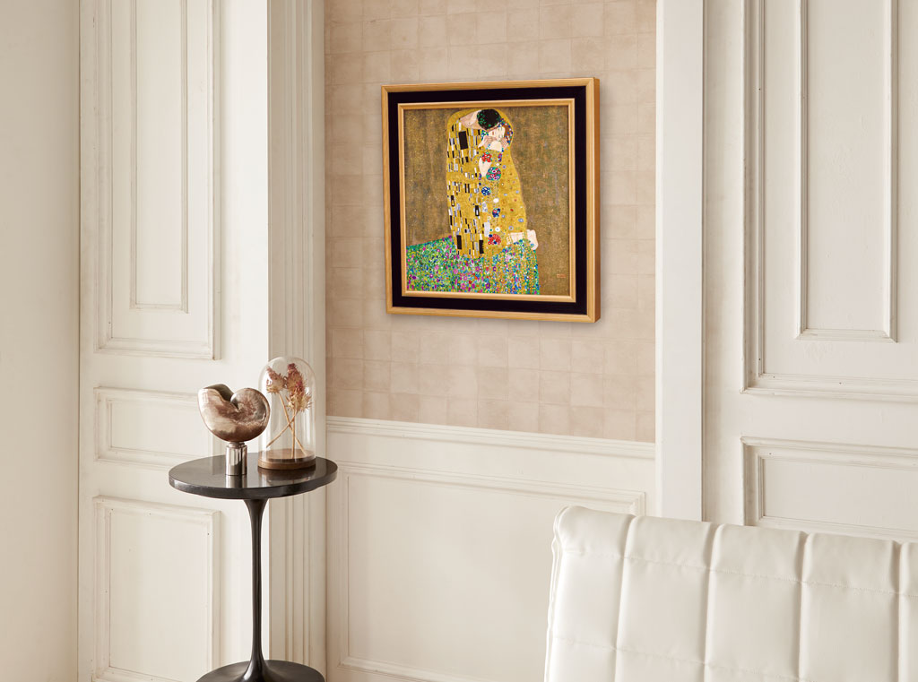 金箔押し加工・本金泥使用】グスタム・クリムト『接吻』彩美版