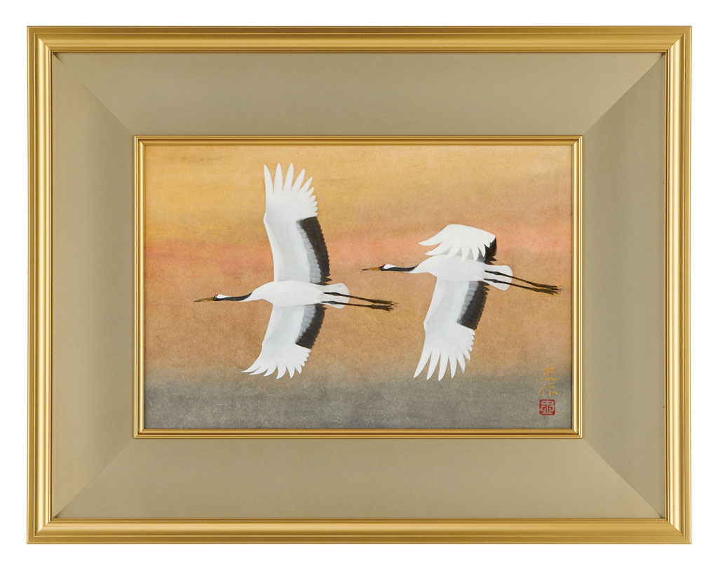 前田青邨筆『紅白梅』/大山忠作筆『翔鶴』