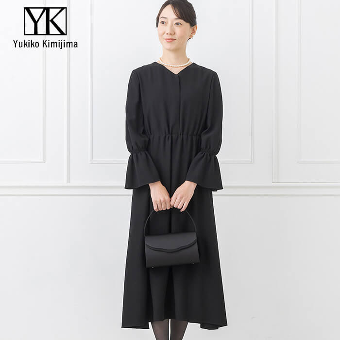 前後2WAYのフォーマルワンピース M・ブラック｜東京ソワール