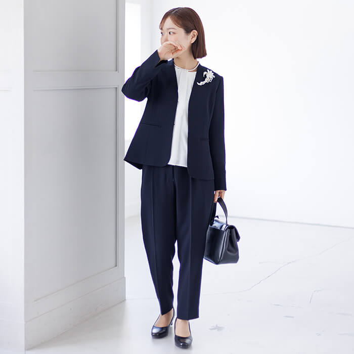 cahoさんコラボ｜小柄さん向けネイビーパンツセットアップ 9号