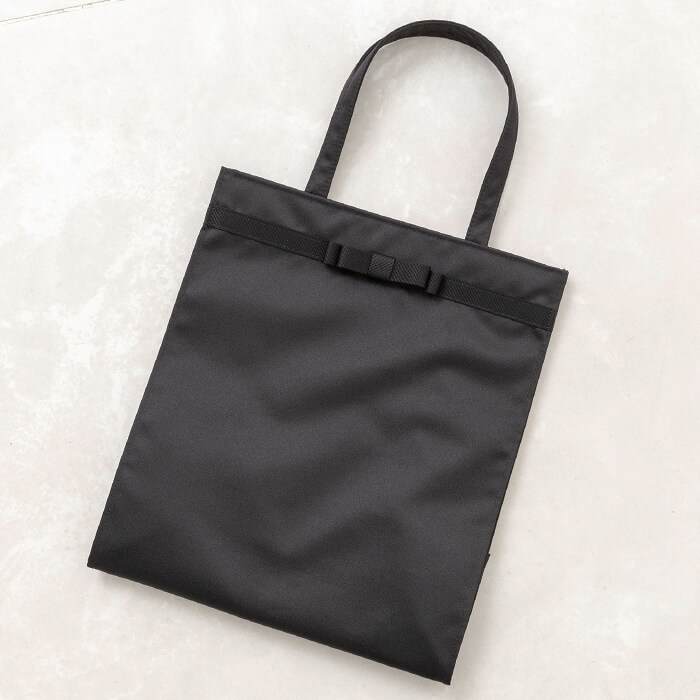 撥水加工】グログランリボンの手提げバッグ ・ブラック｜東京ソワール