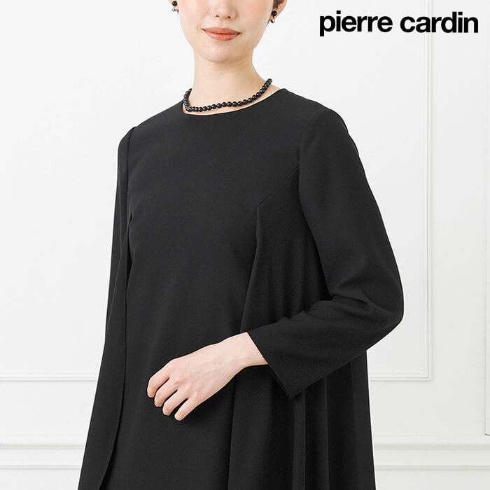 動きを美しく見せる切り替えワンピース 9号・ブラック｜東京ソワール