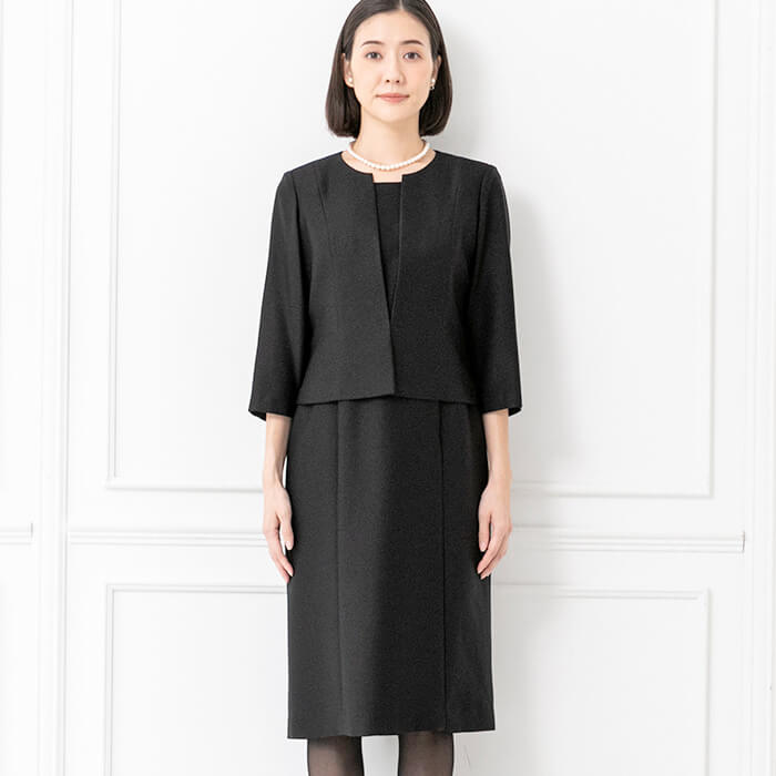 スーツ風のアンサンブル 11号・ブラック｜東京ソワールオンラインストア