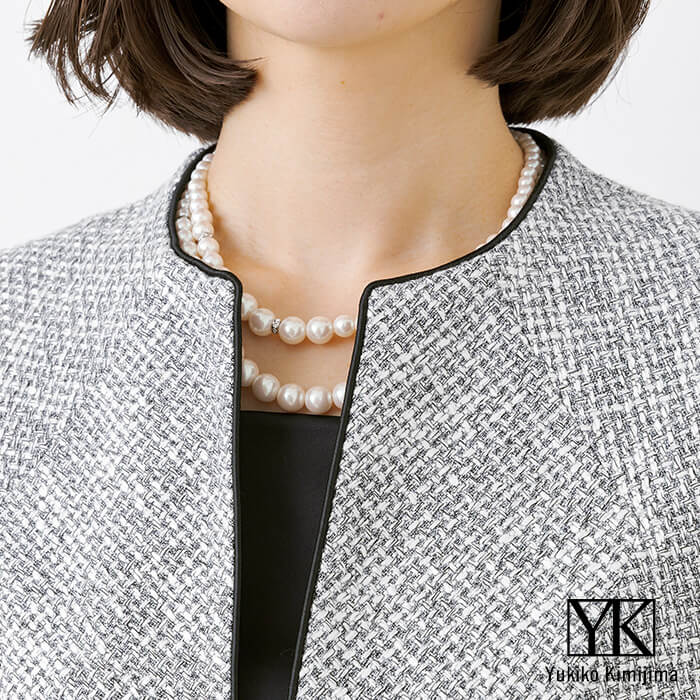 洗練された印象のラメツイードジャケット 17号・チドリ｜東京