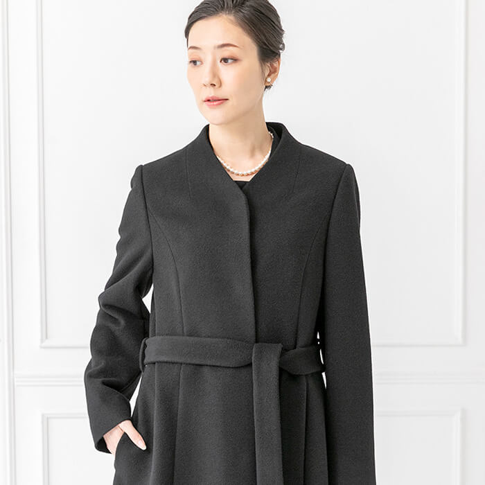 ウール100％のロングコート 9号・ブラック｜東京ソワールオンラインストア