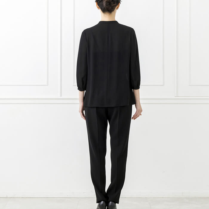 洗える｜ブラウス付きパンツスーツ 9号・ブラック｜東京ソワール