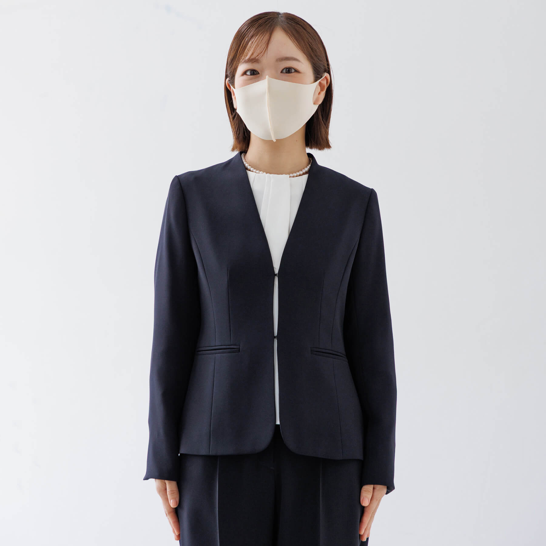 cahoさんコラボ｜小柄さん向けネイビーパンツセットアップ 9号