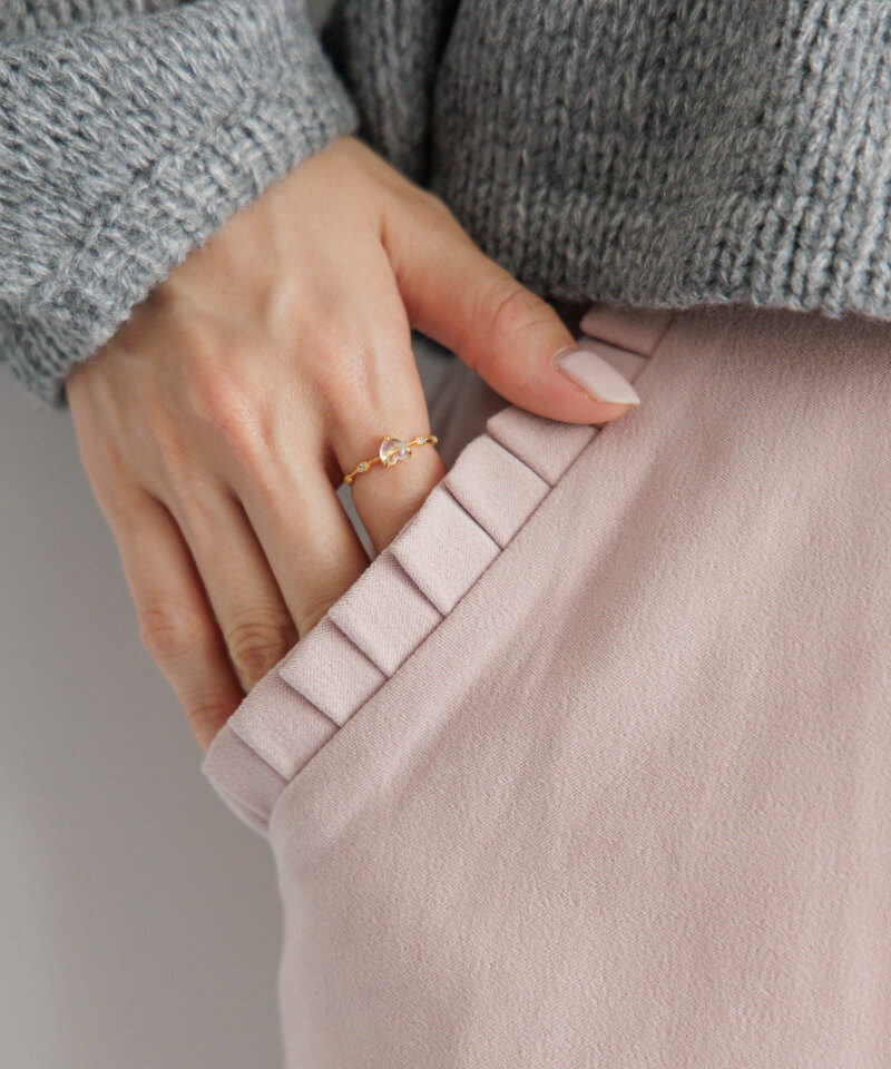 crystal heart ring～ｸﾘｽﾀﾙﾊｰﾄﾘﾝｸﾞ | flower／フラワー公式通販