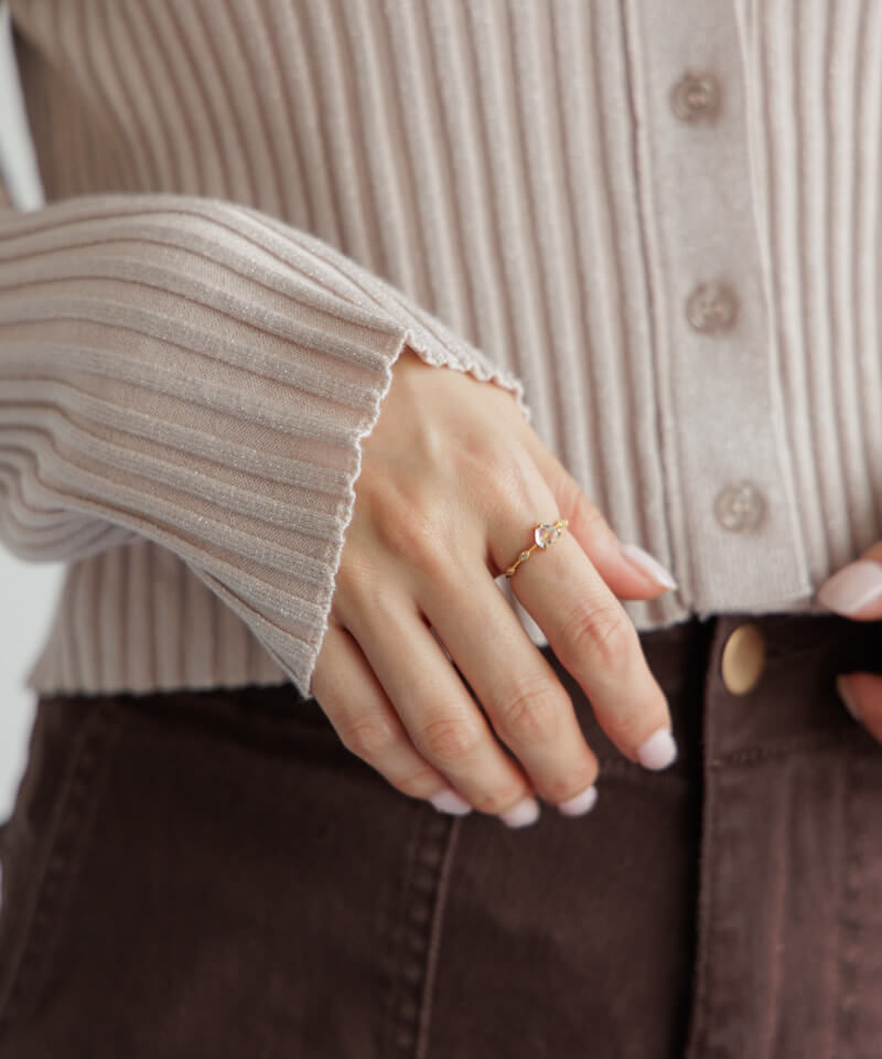 crystal heart ring～ｸﾘｽﾀﾙﾊｰﾄﾘﾝｸﾞ | flower／フラワー公式通販