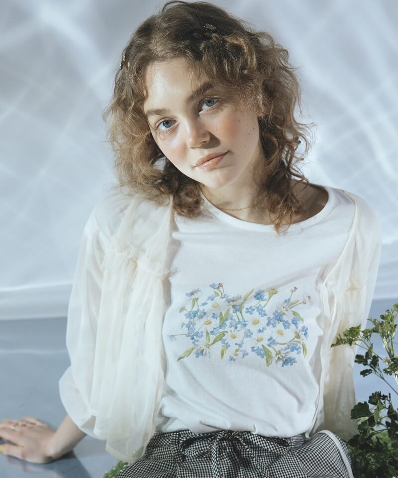 40%OFF】frill tulle blouse～ﾌﾘﾙﾁｭｰﾙﾌﾞﾗｳｽ | flower／フラワー公式通販