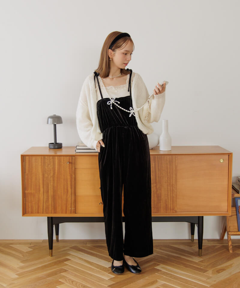 60%OFF】2way velour rompers～ﾂｰｳｪｲﾍﾞﾛｱﾛﾝﾊﾟｰｽ | flower／フラワー