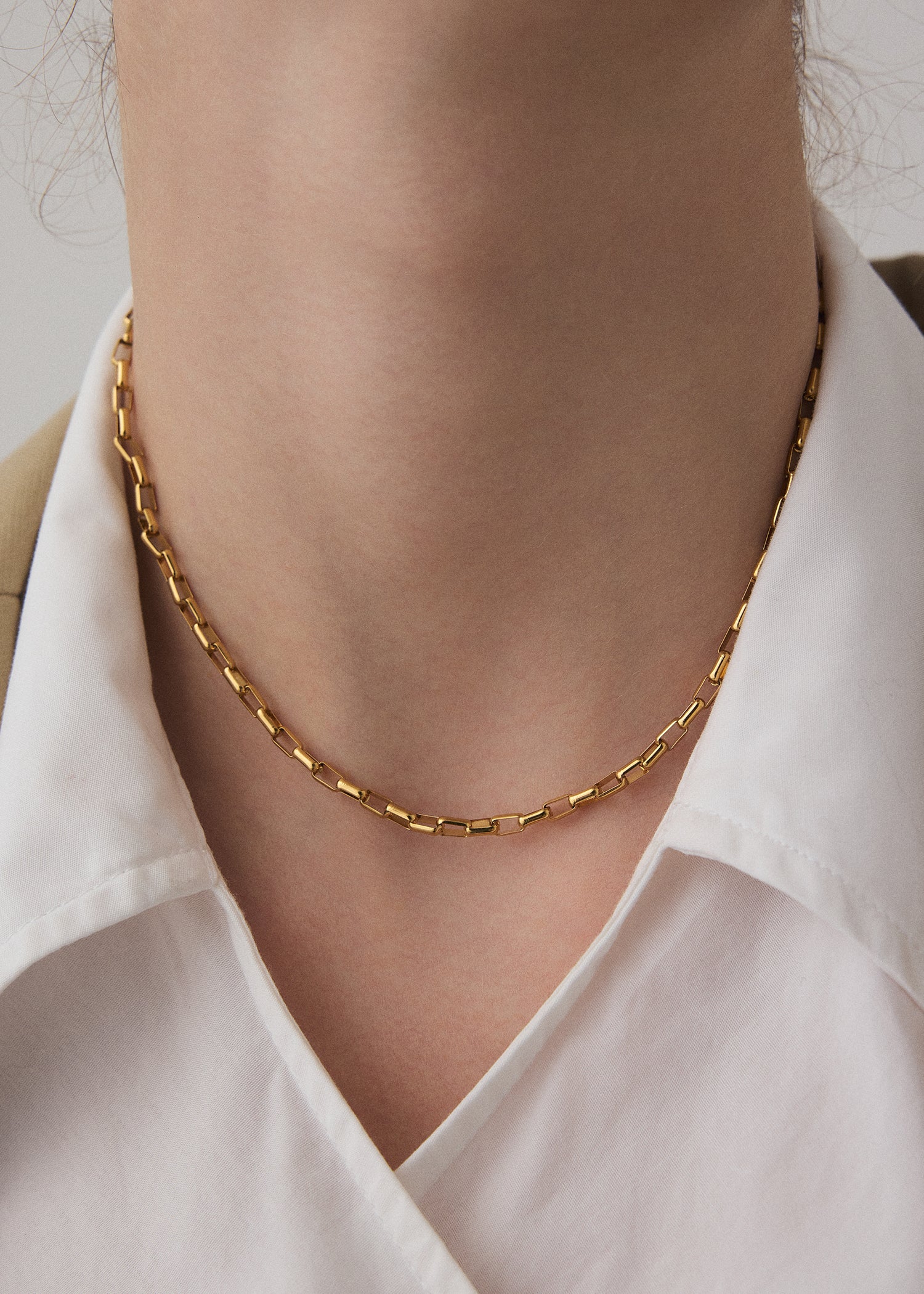 ゴールド]ボックスチェーンネックレス – FLOA