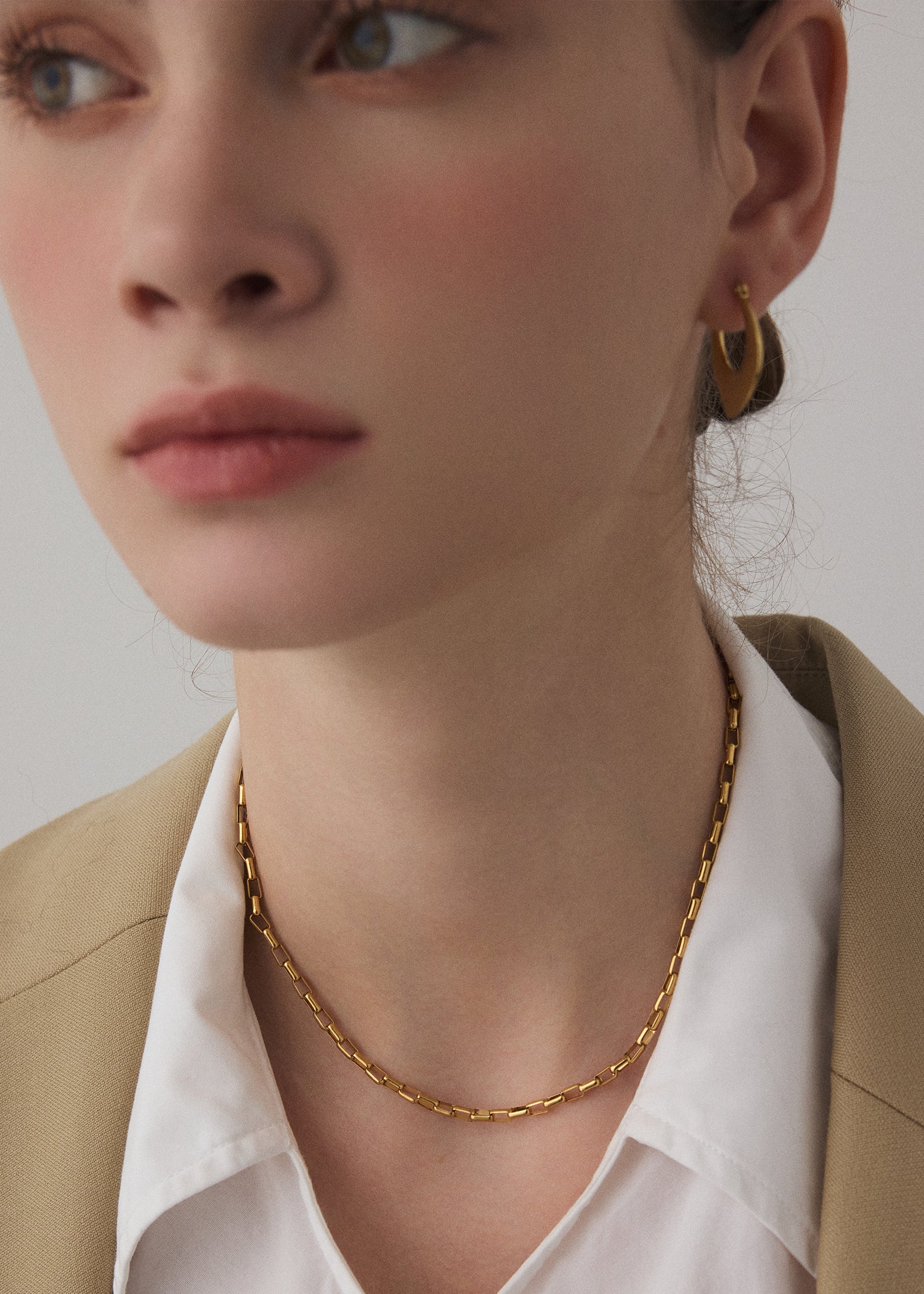 ゴールド]ボックスチェーンネックレス – FLOA