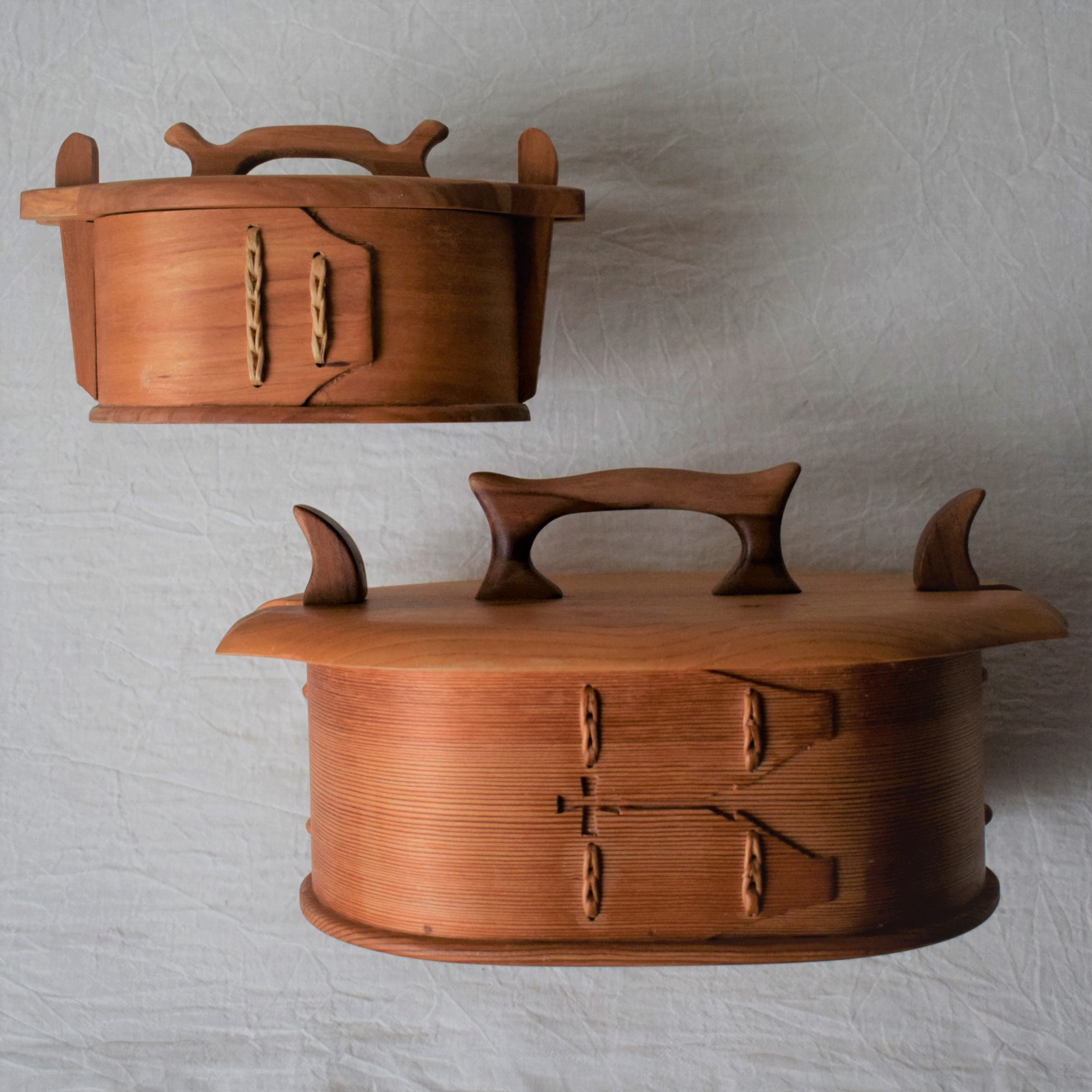 ハンノキの木箱 / 曲げ木のBOX / ハンドル付き / 小サイズ | florantik