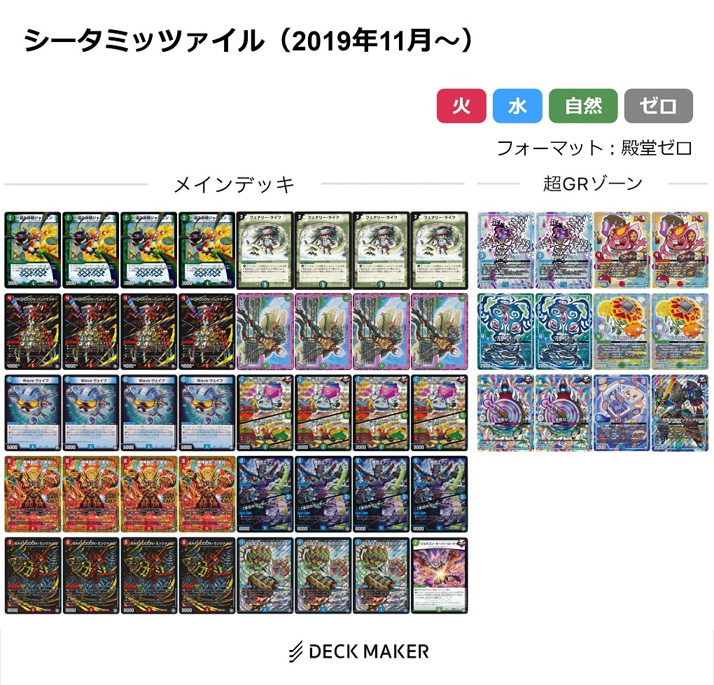 デュエマ】歴代最強デッキ選手権 Bランク ～シータミッツァイル