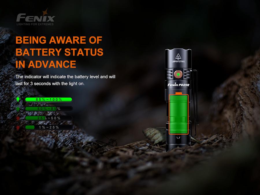 Fenix PD25R 800 Lumen Rechargeable EDC Light | Flashaholics.co.uk