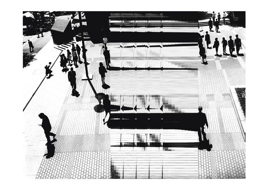 YOSHIROTTENが森山大道の写真を拡張/加工した作品を大判のポスター