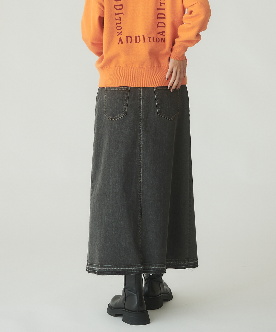 デニムマキシスカート – FACE SANS FARD