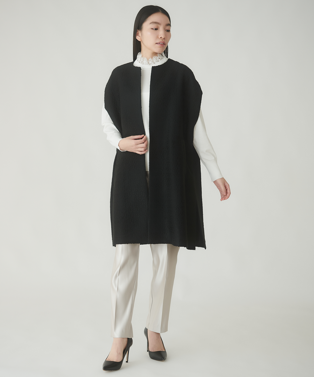 ツイードロングジレ – FACE SANS FARD