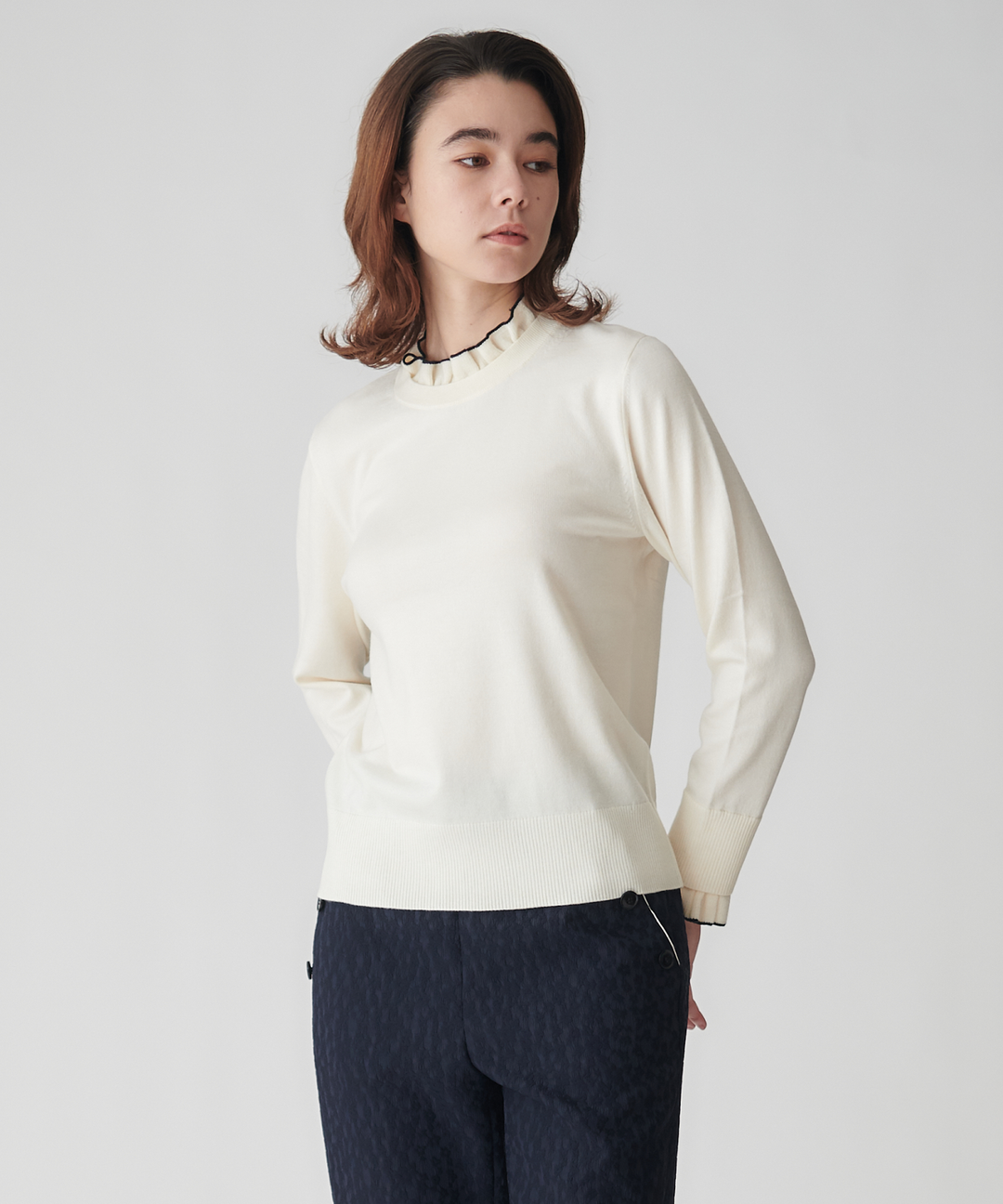 フリルネックニット – FACE SANS FARD