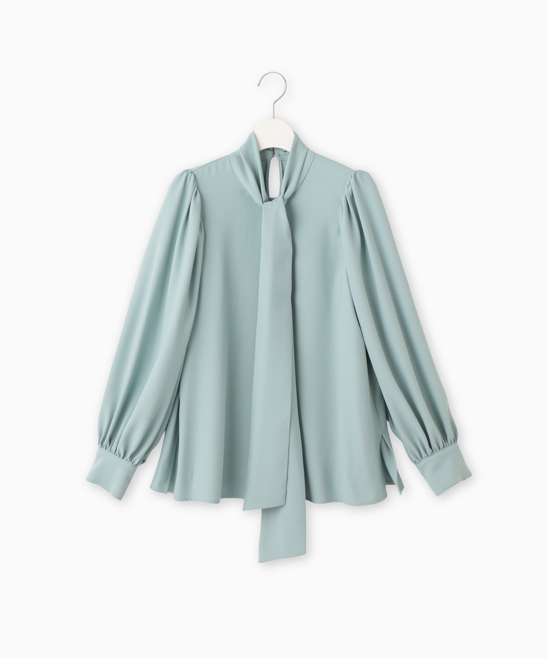 バックサテンジョーゼットボウタイブラウス – FACE SANS FARD