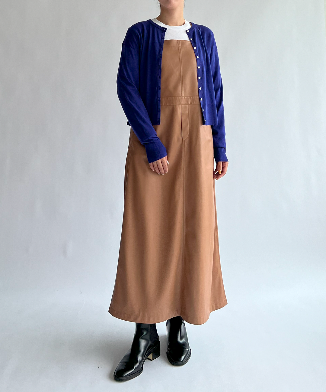 シンセティックレザーグロスサロペット – FACE SANS FARD