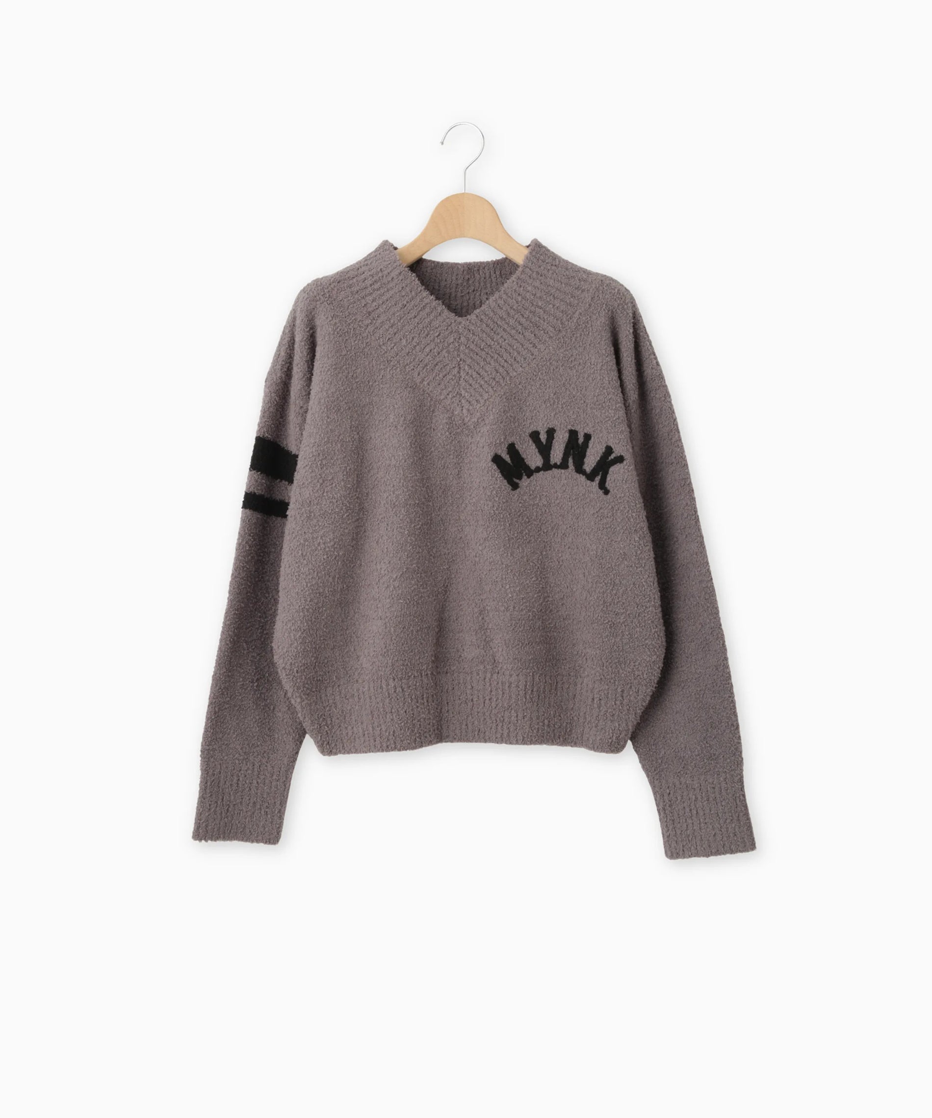 MYNKロゴVネックニット – FACE SANS FARD