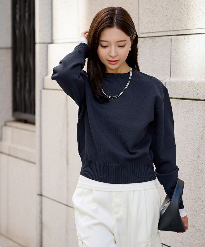 襟付きニットプルオーバー | ur's（ユアーズ）