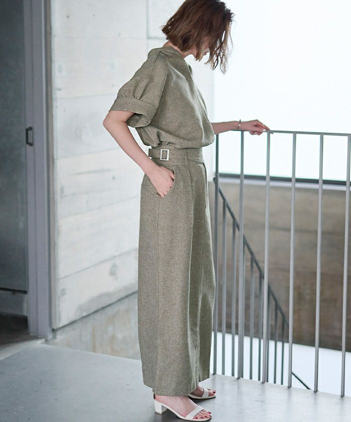 リネンライクワイドスリーブスキッパーシャツ | ur's（ユアーズ）