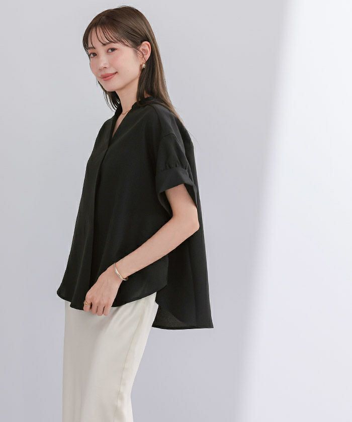 リネンライクワイドスリーブスキッパーシャツ | ur's（ユアーズ）