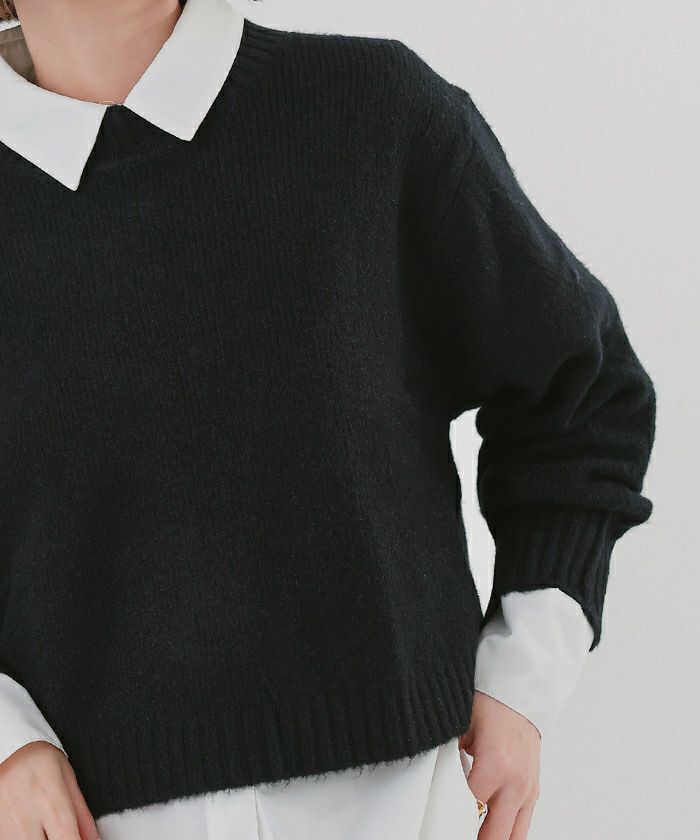 クルーネッククロップドオーバーサイズニット | ur's（ユアーズ）