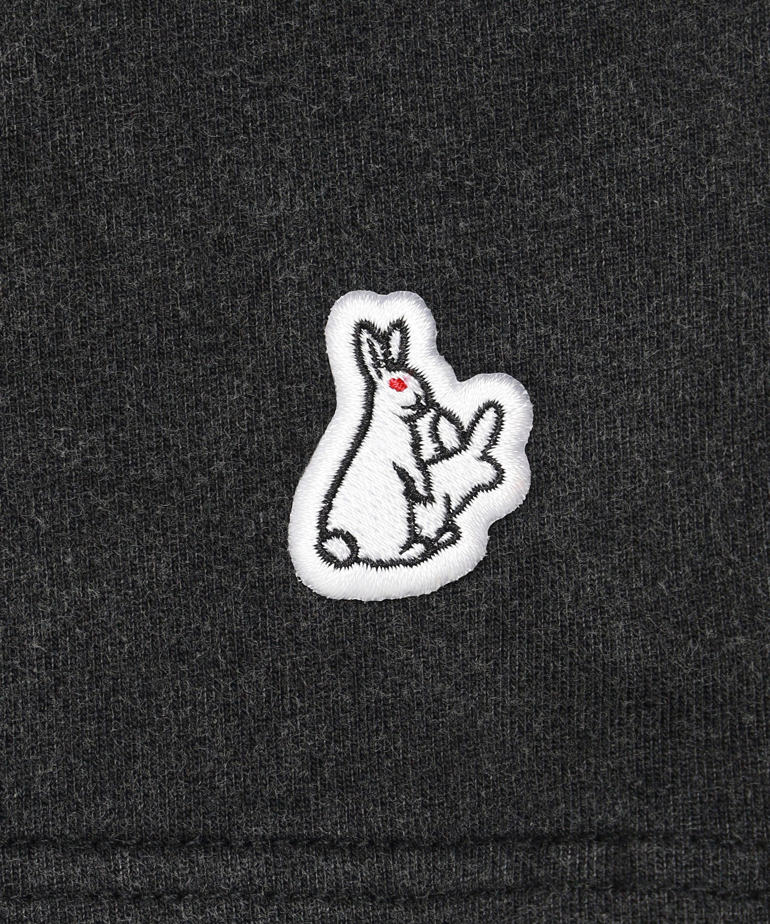 Acid Wash Embroidery Rabbit Ninja T-shirt – #FR2