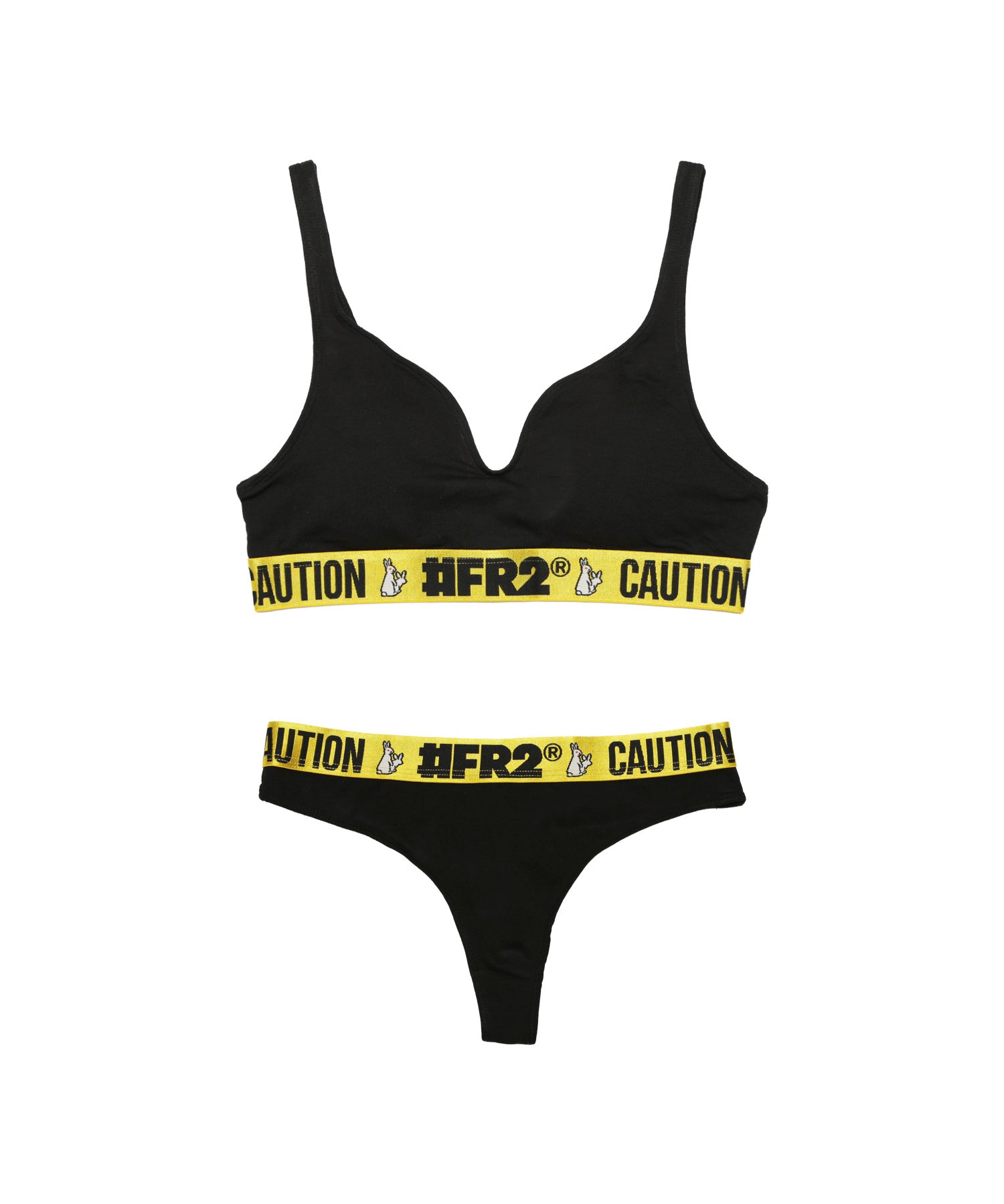 Back Open Bra ＆ Logo Thong Set[FRA1371] – #FR2