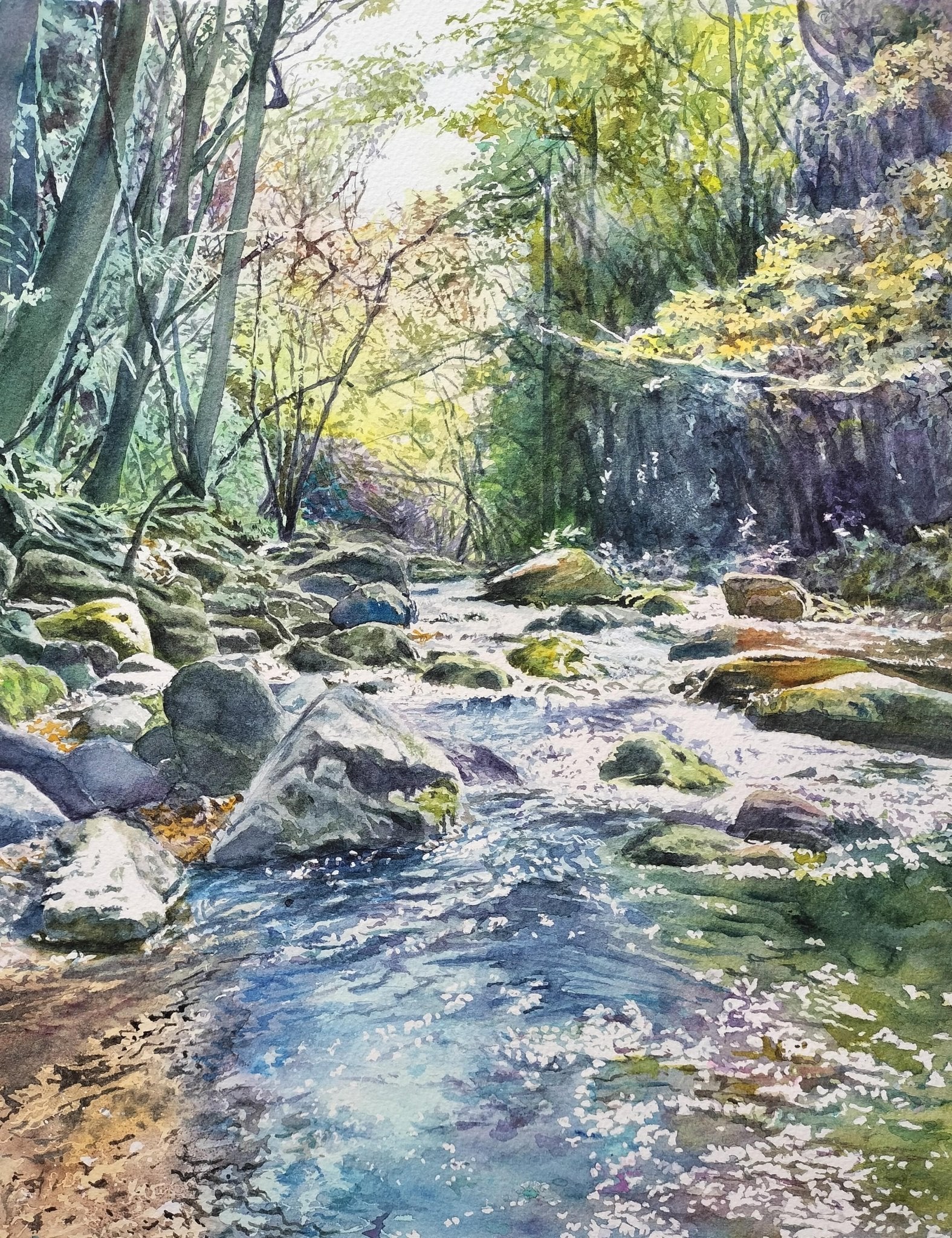 絵画の通販、購入ならFROM ARTIST/作品名：虹色の渓流/作家名：山崎 香住