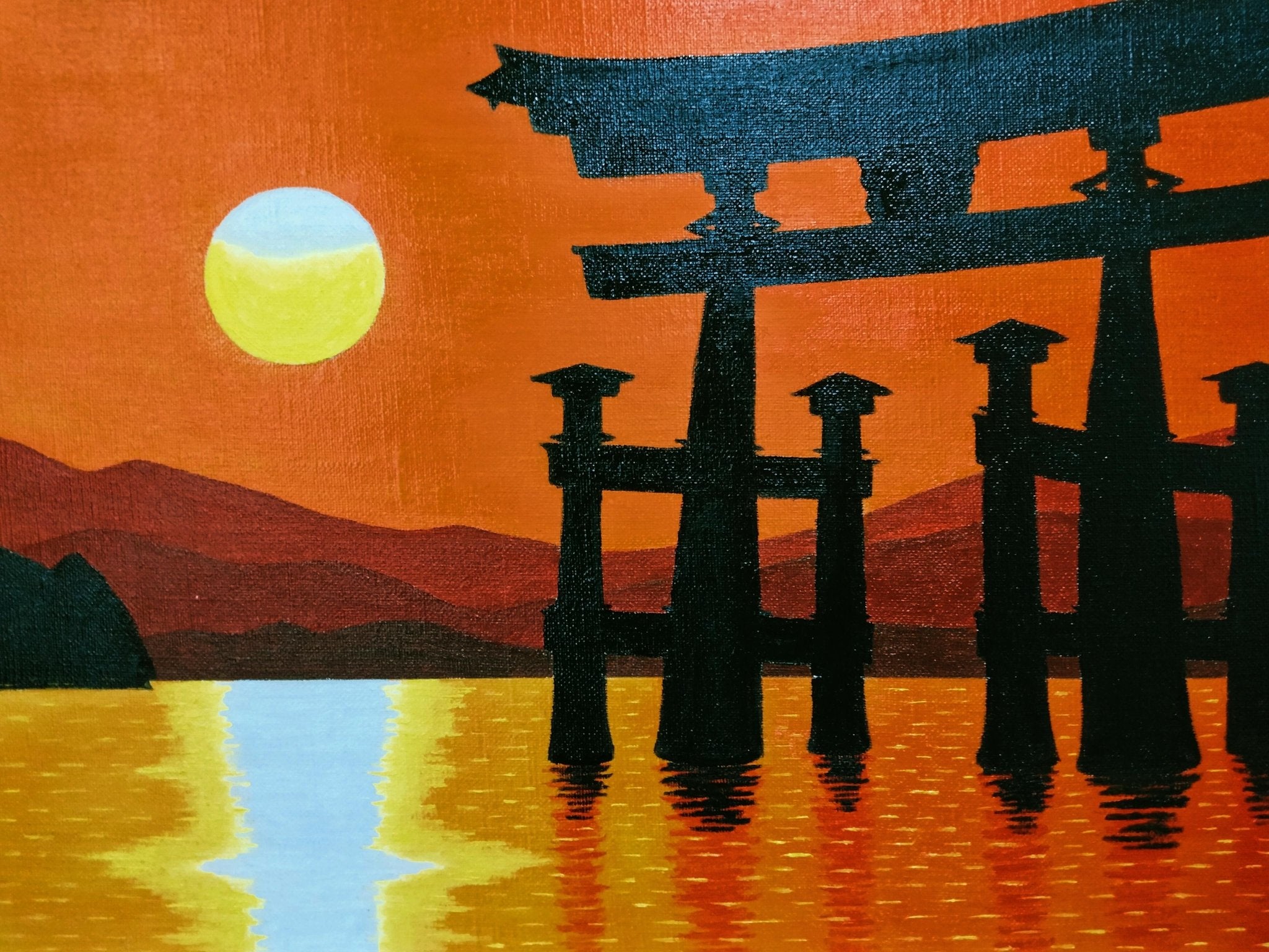 絵画の通販、購入ならFROM ARTIST/作品名：厳島神社 鳥居/作家名：谷村一男